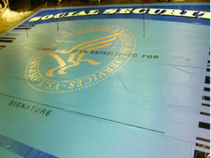 Electra Tarp Guard & Percussion Floor Cover Printed with Social Security Card
