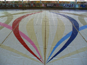 Electra Tarp Guard & Percussion Floor Cover with Custom Colorful Design