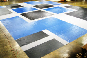 Electra Tarp Blue, White, & Black Guard Floor Cover