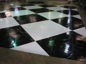 Electra Tarp B&W Checkerboard Guard & Percussion Floor Cover