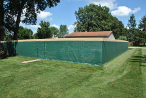 Electra Tarp Custom Green Fence Curtain