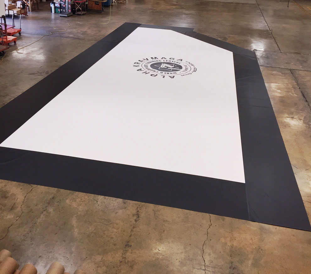 Electra Tarp Made to Order Martial Arts Floor Cover with Logo