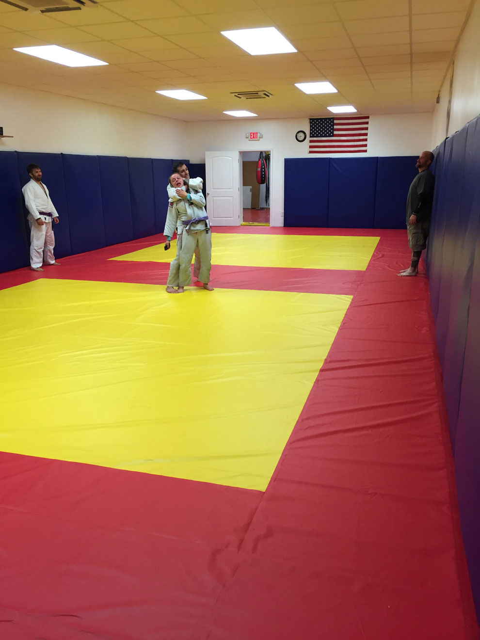 Electra Tarp Yellow & Red Martial Arts Floor Cover