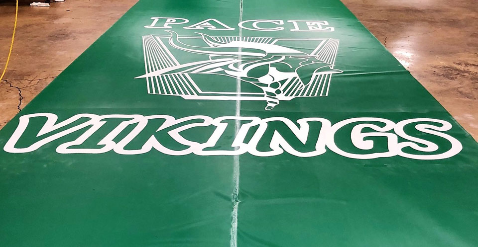 Electra Tarp Gym Floor Cover for Pace Vikings