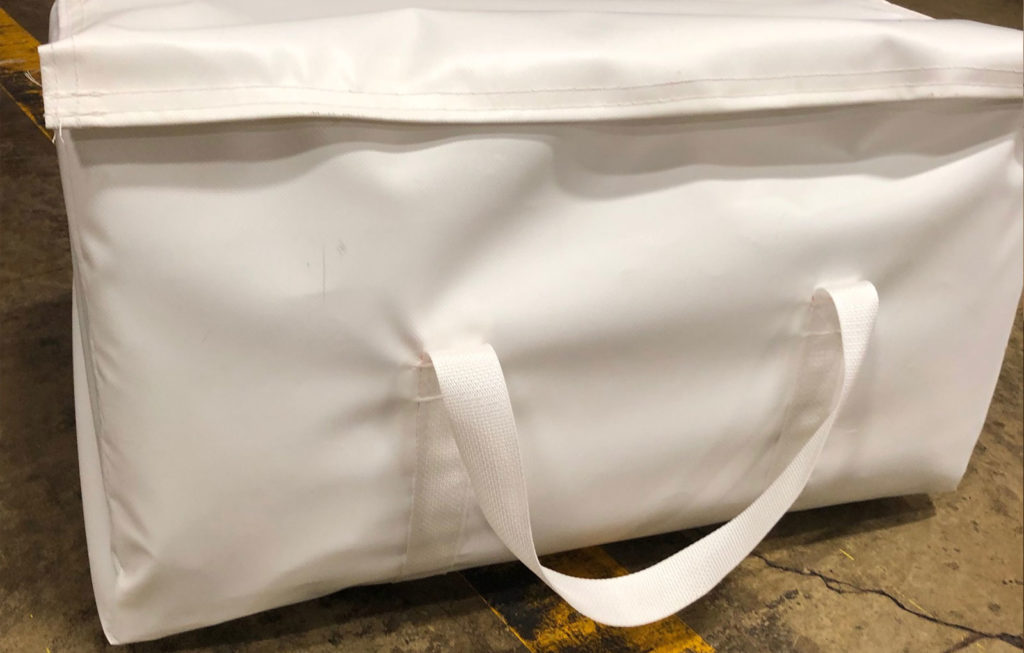 white bag with handle