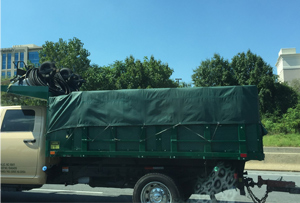 Custom transportation tarp for truck bed