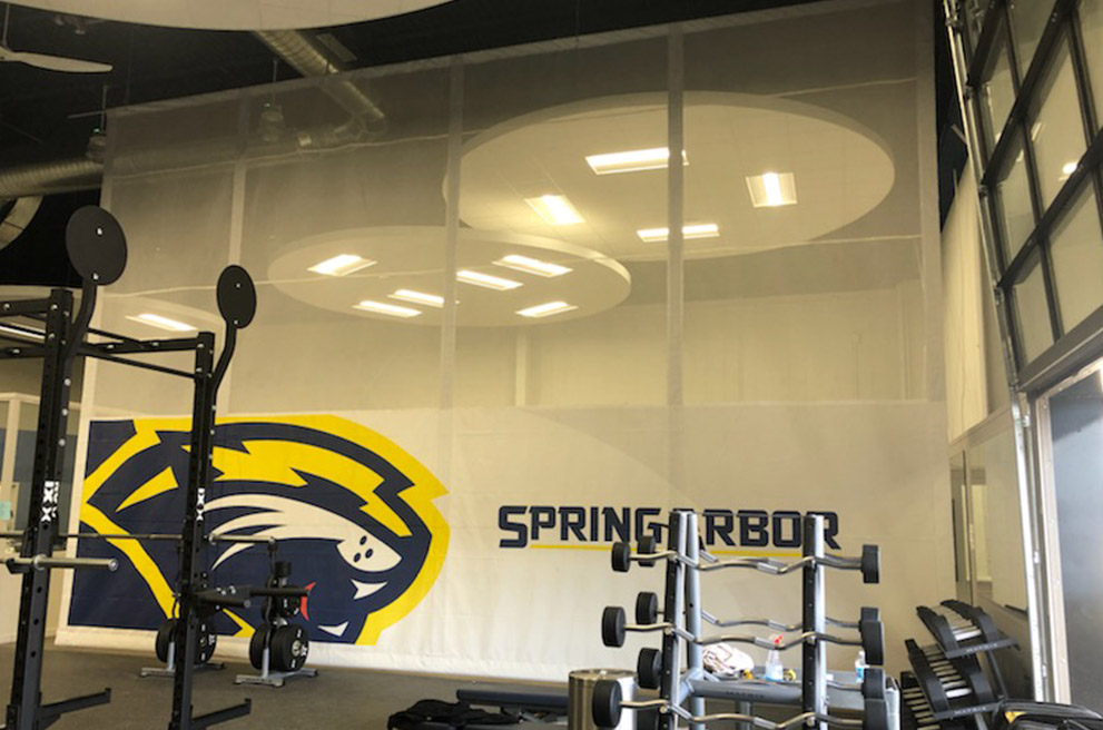 ET Custom Gym Divider With Mascot
