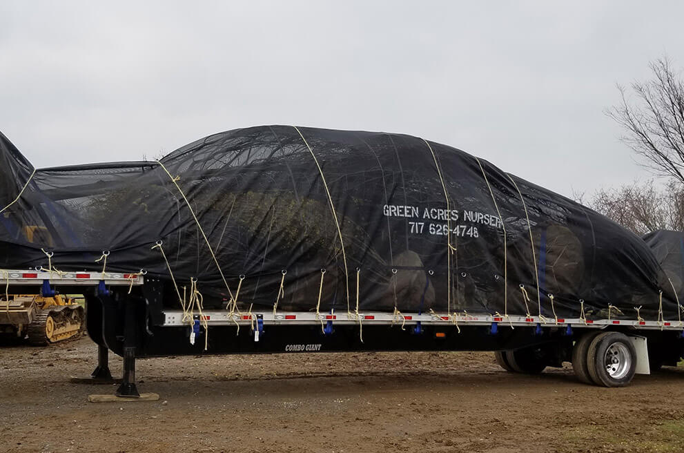 custom transportation tarp for hauling