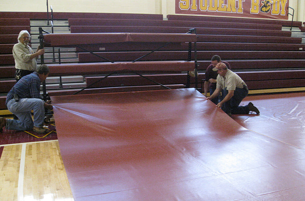 roll up cart for gym floor cover