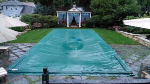 Inground pool cover for winter.